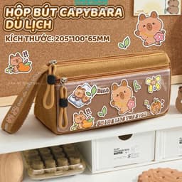 Hộp Đựng Bút Capybara 2026 Mẫu Mới Siêu Cute Dung Tích Lớn Cho Học Sinh Nam và Nữ 6