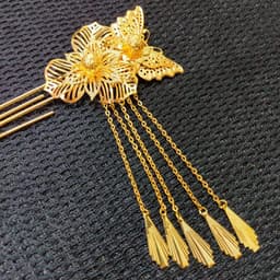 Bộ Trâm Cài Tóc Phượng Hoàng Vũ Điệp Kim Quan Hoa Cổ Trang – Phụ Kiện Hán Phục Phong Cách Trung Hoa Thanh Lịch 7