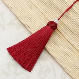 Tua Rua Đầu Kết Đính Hạt Trắng Dài 9cm Nhiều Màu - Dây Treo Cổ Trang Trang Trí Làm Đồ Handmade 8