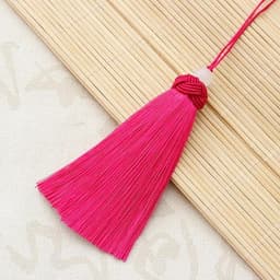 Tua Rua Đầu Kết Đính Hạt Trắng Dài 9cm Nhiều Màu - Dây Treo Cổ Trang Trang Trí Làm Đồ Handmade 9