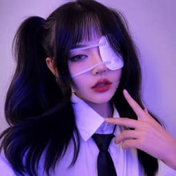 Bịt Mắt 1 Bên Cosplay Anime Nhật Bản Dark Lolita Gothic Băng Che Mắt Vải Bông Co Giãn Cá Tính 4