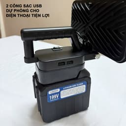 Đèn LED Siêu Sáng Sử Dụng Pin 10 CELL 55 LED Với 2 Chế Độ Sáng, Có Cổng Sạc Điện Thoại USB 5