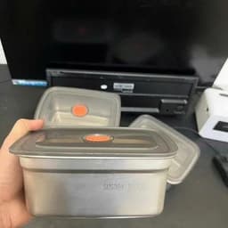 [COMBO 5] Hộp Inox 1500ML Dày Dặn, Nắp Đậy Silocon Hút Chân Không, zoang chống chàn - Khay Inox Đựng Đồ Tủ Lạnh 9