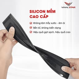Gạt Mưa Kính Xe Silicon Blade Không Để Lại Vệt VINALSTAR, Thanh Gạt Silicon Vệ Sinh Ô Tô Siêu Sạch Dài 30cm 4