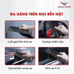 Gạt Mưa Kính Xe Silicon Blade Không Để Lại Vệt VINALSTAR, Thanh Gạt Silicon Vệ Sinh Ô Tô Siêu Sạch Dài 30cm 2