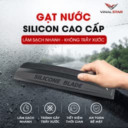 Gạt Mưa Kính Xe Silicon Blade Không Để Lại Vệt VINALSTAR, Thanh Gạt Silicon Vệ Sinh Ô Tô Siêu Sạch Dài 30cm 5