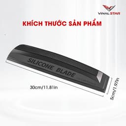 Gạt Mưa Kính Xe Silicon Blade Không Để Lại Vệt VINALSTAR, Thanh Gạt Silicon Vệ Sinh Ô Tô Siêu Sạch Dài 30cm 6