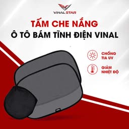 Tấm Chắn Nắng Ô Tô Bám Tĩnh Điện Không Cần Giác Hút VINALSTAR, Tấm Chắn Che Nắng Xe Hơi Chống Tia UV Giảm Nhiệt Cửa Kí 1