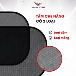 Tấm Chắn Nắng Ô Tô Bám Tĩnh Điện Không Cần Giác Hút VINALSTAR, Tấm Chắn Che Nắng Xe Hơi Chống Tia UV Giảm Nhiệt Cửa Kí 3