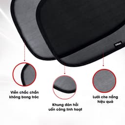Tấm Chắn Nắng Ô Tô Bám Tĩnh Điện Không Cần Giác Hút VINALSTAR, Tấm Chắn Che Nắng Xe Hơi Chống Tia UV Giảm Nhiệt Cửa Kí 4