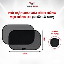 Tấm Chắn Nắng Ô Tô Bám Tĩnh Điện Không Cần Giác Hút VINALSTAR, Tấm Chắn Che Nắng Xe Hơi Chống Tia UV Giảm Nhiệt Cửa Kí 7