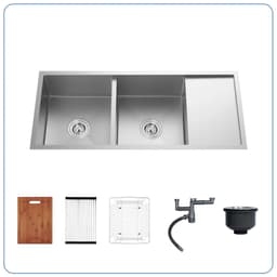 CHẬU RỬA BÁT 2 HỐ NOBINOX LIKEN NL748 2