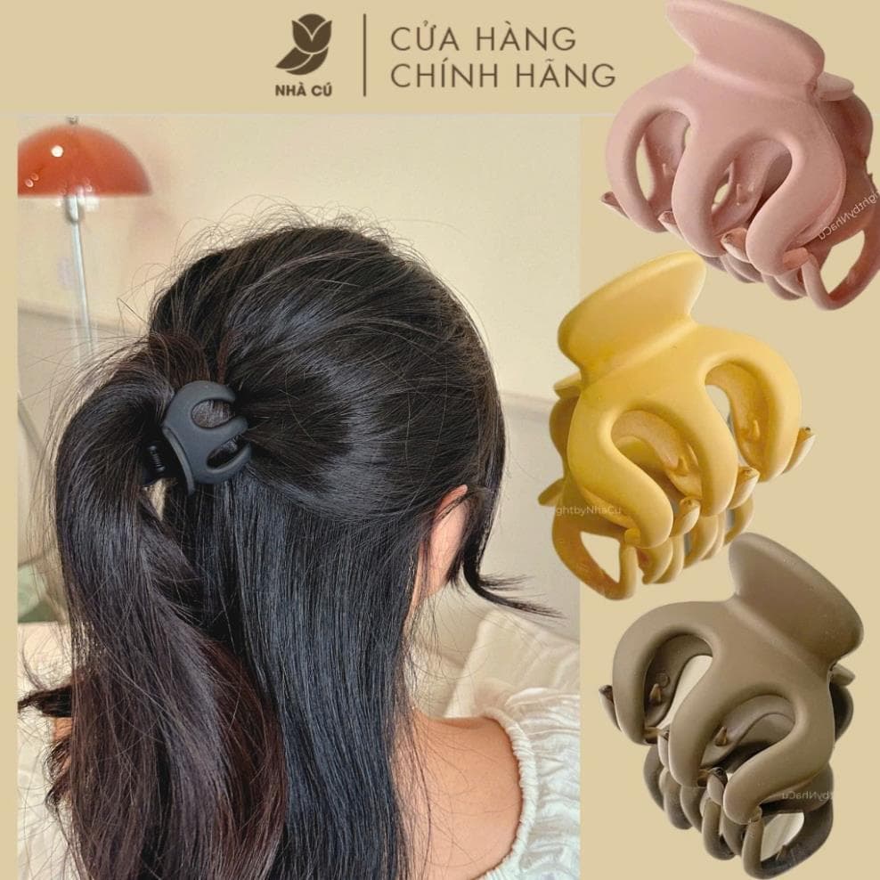 Kẹp Tóc Gắp 6 Răng NHÀ CÚ Kẹp Mái Kẹp Nửa Tóc Nhựa Cao Cấp Phong Cách Hàn Quốc Màu Pastel 5788
