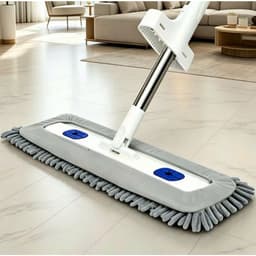 Cây Lau Nhà Tự Vắt Bông San Hô 45cm Kèm 2 Bông, Chổi Lau Nhà Tự Vắt Xoay 360 Độ Sợi Microfiber Siêu Sạch 5