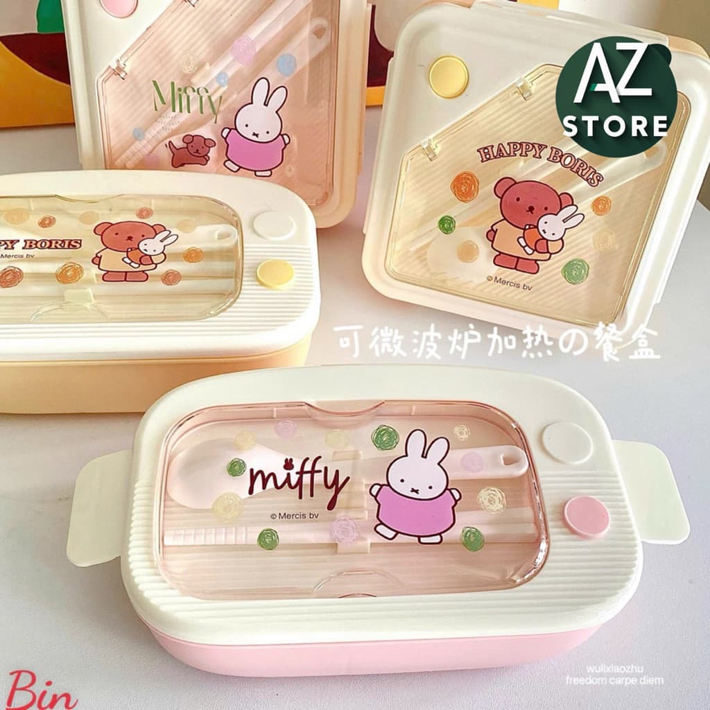 Hộp Cơm Hoạt Hình MIFFY & HAPPY BORIS Siêu Dễ Thương Tiện Lợi 🍀