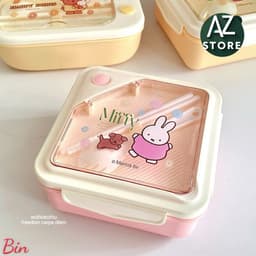 Hộp Cơm Hoạt Hình MIFFY & HAPPY BORIS Siêu Dễ Thương Tiện Lợi 🍀 4