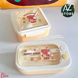 Hộp Cơm Hoạt Hình MIFFY & HAPPY BORIS Siêu Dễ Thương Tiện Lợi 🍀 5