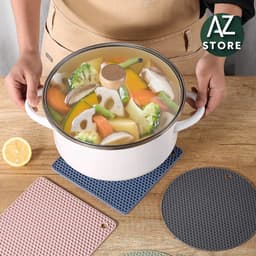 Combo 2 Miếng Lót Silicon Cách Nhiệt, Tấm Lót Chống Xước Chịu Nhiệt Lên Tới 200 độ Dễ Dàng Vệ Sinh AL 🍀 2