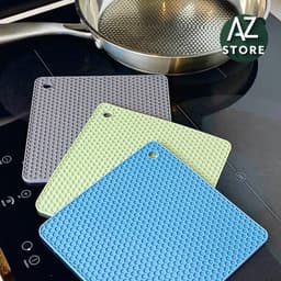 Combo 2 Miếng Lót Silicon Cách Nhiệt, Tấm Lót Chống Xước Chịu Nhiệt Lên Tới 200 độ Dễ Dàng Vệ Sinh AL 🍀 3