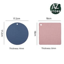 Combo 2 Miếng Lót Silicon Cách Nhiệt, Tấm Lót Chống Xước Chịu Nhiệt Lên Tới 200 độ Dễ Dàng Vệ Sinh AL 🍀 6