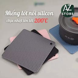 Combo 2 Miếng Lót Silicon Cách Nhiệt, Tấm Lót Chống Xước Chịu Nhiệt Lên Tới 200 độ Dễ Dàng Vệ Sinh AL 🍀 9