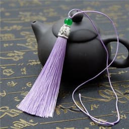 COMBO 5/10 Tua Rua Ngắn Hạt Xanh 8cm Treo Sáo Trúc, Quạt Cổ Trang, Ngọc Bội, Bookmark, DIY Handmade 7
