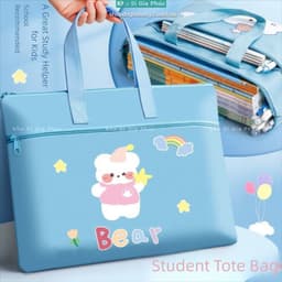 Túi Xách Cặp Học Thêm Cho Học Sinh Tiểu Học, Túi đựnġ Hồ Sơ, Túi đựnġ Tài Liệu A4 3