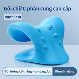 🧘 GỐI CHỮ C KÉO GIÃN ĐỐT SỐNG CỔ & MASSAGE TRỊ LIỆU CAO CẤP – GIẢI PHÁP CHO NGƯỜI ĐAU MỎI VAI GÁY 3