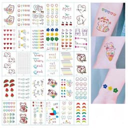(LT) Hình Xăm Dán Cổ Phong Hoa Bỉ Ngạn Tiên Hiệp Anime Sticker Tattoo Mini Cute Y2K Gothic Punk Aesthetic 3