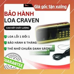 Combo Loa Đài Craven 3 Pin Thẻ Nhớ 8G Usb FM Máy Nghe Nhạc Mini Tắm Ngôn Ngữ Tiếng Anh Tiếng Trung Tiếng Việt Cho Bé 6