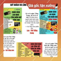 Combo Loa Đài Craven 3 Pin Thẻ Nhớ 8G Usb FM Máy Nghe Nhạc Mini Tắm Ngôn Ngữ Tiếng Anh Tiếng Trung Tiếng Việt Cho Bé 4