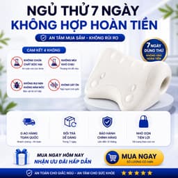 Gối Công Thái Học Massage Cổ Tại Nhà–Gối Định Hình Giúp Thư Giãn Đốt Sống Cổ,Hỗ Trợ Đỡ Cổ Vai Gáy 9