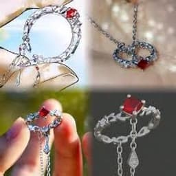 Dây Chuyền Thiên Quan Tứ Phúc Hoa Thành Tạ Liên Lồng Nhẫn Bone Ring - Vòng Cổ Cosplay Anime BL Cổ Phong 1