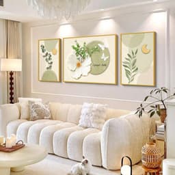Bộ 3 Tranh Tráng Gương Thiên Nhiên Hoa Lá In UV5D Treo Tường Phòng Khách Phòng Ngủ - Hoàng Gia Decor 7