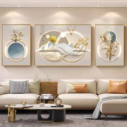 Bộ 3 Tranh Tráng Gương Nghệ Thuật In UV5D Treo Phòng Khách Và Phòng Ngủ Sang Trọng - Hoàng Gia Decor 4