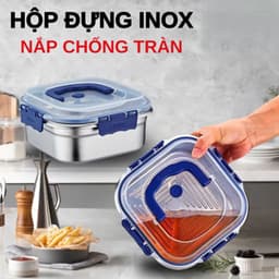 Combo 3 Hộp Đựng Đa Năng Chất Liệu Inox Cao Cấp Có Nắp Chống Tràn Thể Tích 1800ml giadungso1_vietnam 1