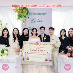 Bảng Khen Đám Cưới Vui Nhộn – Bảng Trao Giải Hài Hước Formex 5mm – Đạo Cụ Chụp Ảnh Lễ Thành Hôn Hafu Wedding 1