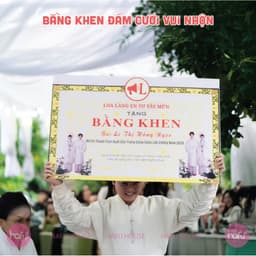 Bảng Khen Đám Cưới Vui Nhộn – Bảng Trao Giải Hài Hước Formex 5mm – Đạo Cụ Chụp Ảnh Lễ Thành Hôn Hafu Wedding 2