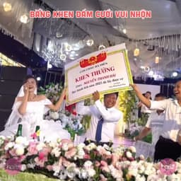Bảng Khen Đám Cưới Vui Nhộn – Bảng Trao Giải Hài Hước Formex 5mm – Đạo Cụ Chụp Ảnh Lễ Thành Hôn Hafu Wedding 4