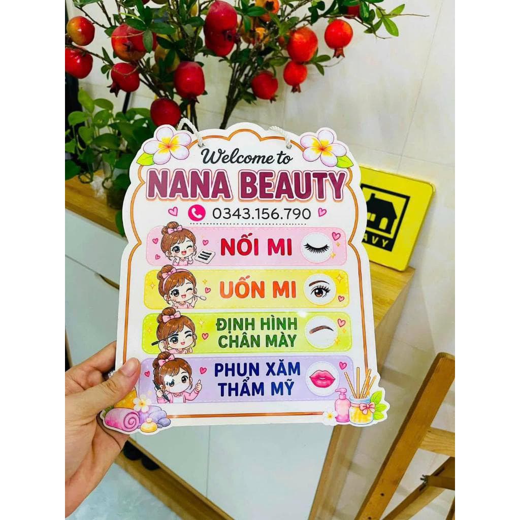 BẢNG MENU DỊCH VỤ, BẢNG WELCOME-CHỮ FOMEX 5 mm-THIẾT KẾ THEO YÊU CẦU_HAFUHOUSE Xưởng SX Hafu House