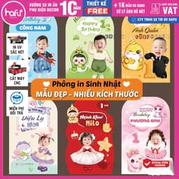 [HỎA TỐC] Phông in trang trí thôi nôi sinh nhật cho bé ( Nhiều kích thước) - Hafu House, Hafu Decor Xưởng SX Hafu House 1