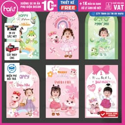 [HỎA TỐC] Phông in trang trí thôi nôi sinh nhật cho bé ( Nhiều kích thước) - Hafu House, Hafu Decor Xưởng SX Hafu House 2
