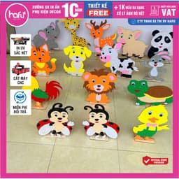 Chủ đề động vật - con vật sân khấu tiểu cảnh - con vật steam mầm non Xưởng SX Hafu House 1