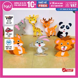 Chủ đề động vật - con vật sân khấu tiểu cảnh - con vật steam mầm non Xưởng SX Hafu House 3