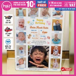 Bảng thành tích kèm ảnh 12 tháng trang trí sinh nhật, nhà cửa, tiệc thôi nôi...Khung ảnh 12 tháng cho bé - Hafu House Xư 2