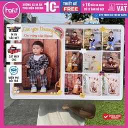 Bảng thành tích kèm ảnh 12 tháng trang trí sinh nhật, nhà cửa, tiệc thôi nôi...Khung ảnh 12 tháng cho bé - Hafu House Xư 3