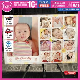 Bảng thành tích kèm ảnh 12 tháng trang trí sinh nhật, nhà cửa, tiệc thôi nôi...Khung ảnh 12 tháng cho bé - Hafu House Xư 4