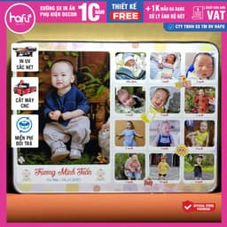 Bảng thành tích kèm ảnh 12 tháng trang trí sinh nhật, nhà cửa, tiệc thôi nôi...Khung ảnh 12 tháng cho bé - Hafu House Xư 6