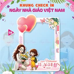 KHUNG CHECKIN CẦM TAY NGÀY NHÀ GIÁO VIỆT NAM 20-11 - HAFU HOUSE [01-30] Xưởng SX Hafu House 8
