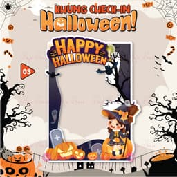 KHUNG CHECKIN CẦM TAY HALLOWEEN - HAFU HOUSE [01-30] Xưởng SX Hafu House 3